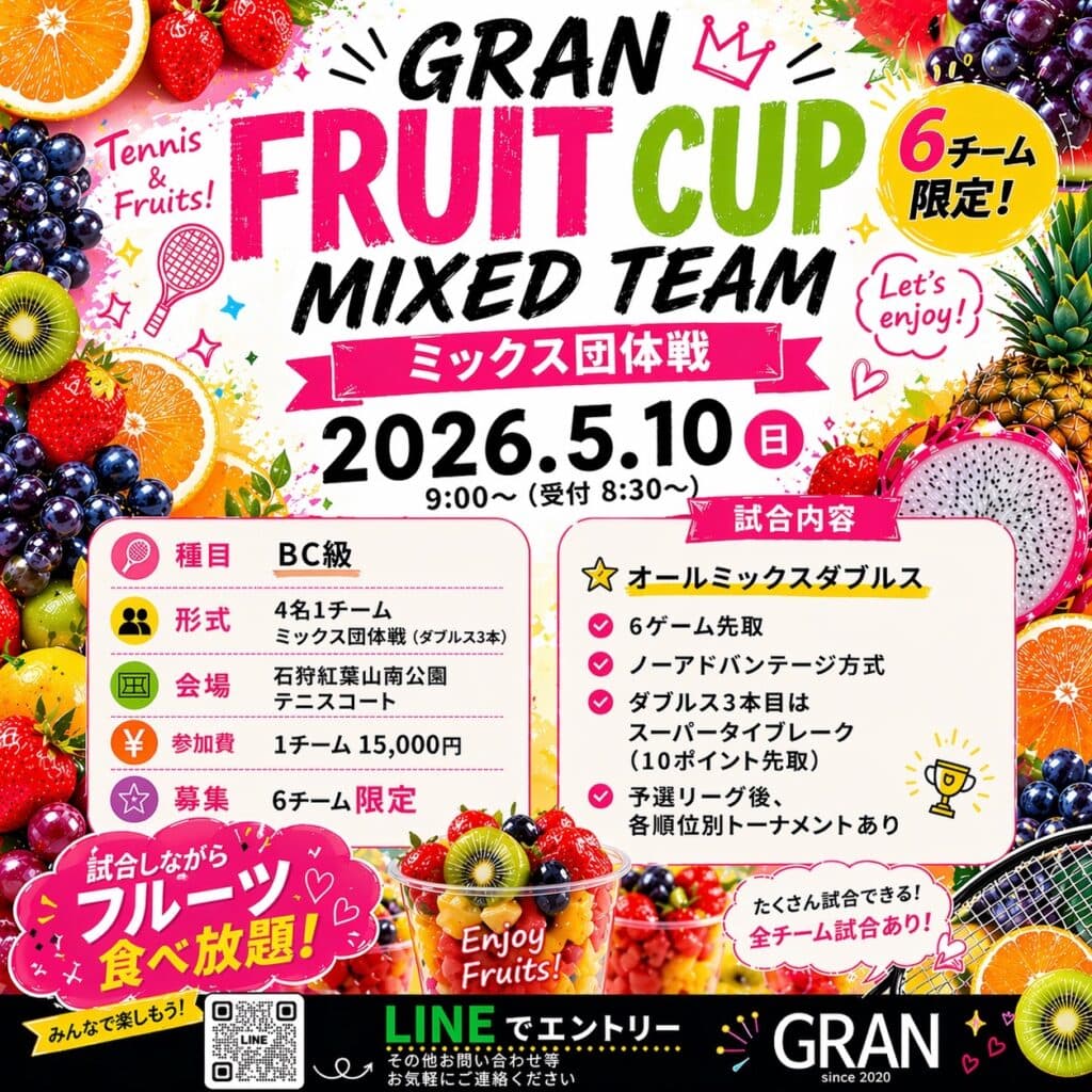 GRAN FRUIT CUP MIXED TEAM BC級 (石狩紅葉山南公園)