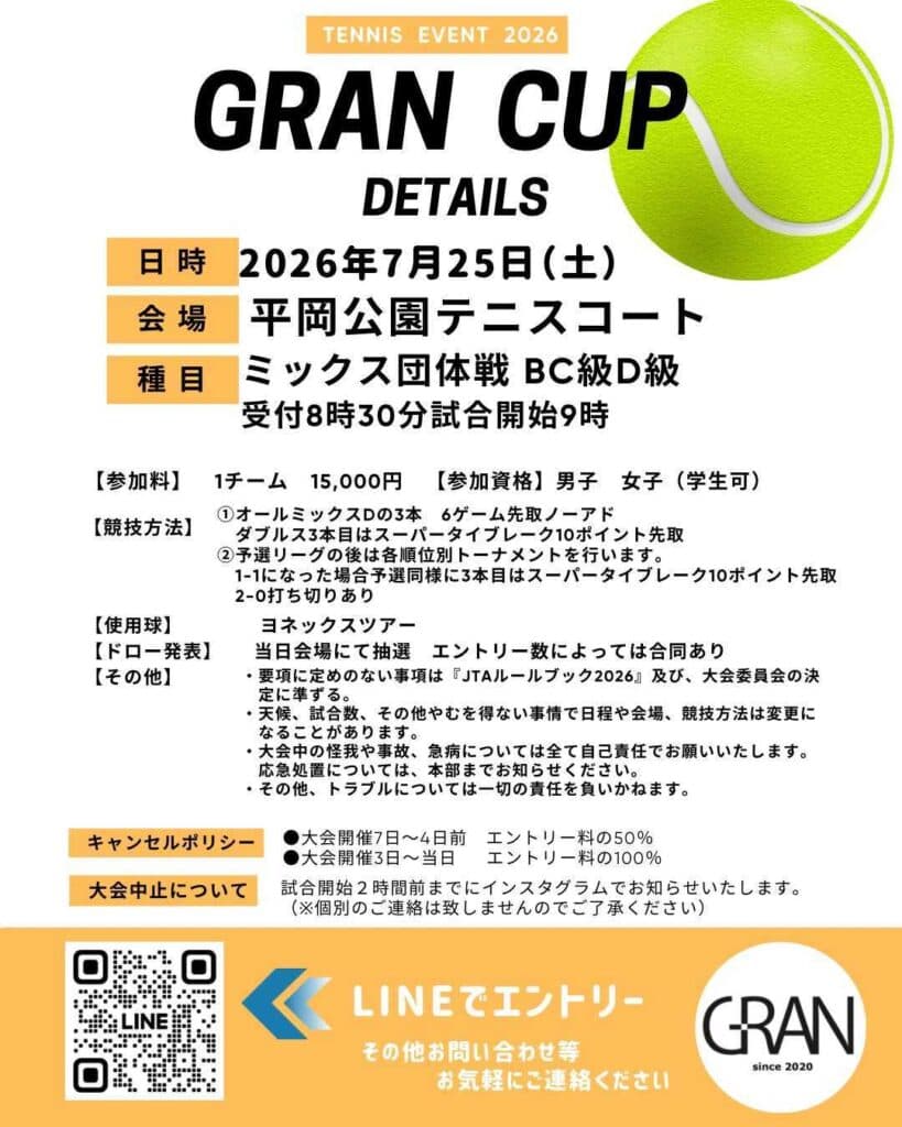 GRAN ミックス団体戦 (平岡公園)