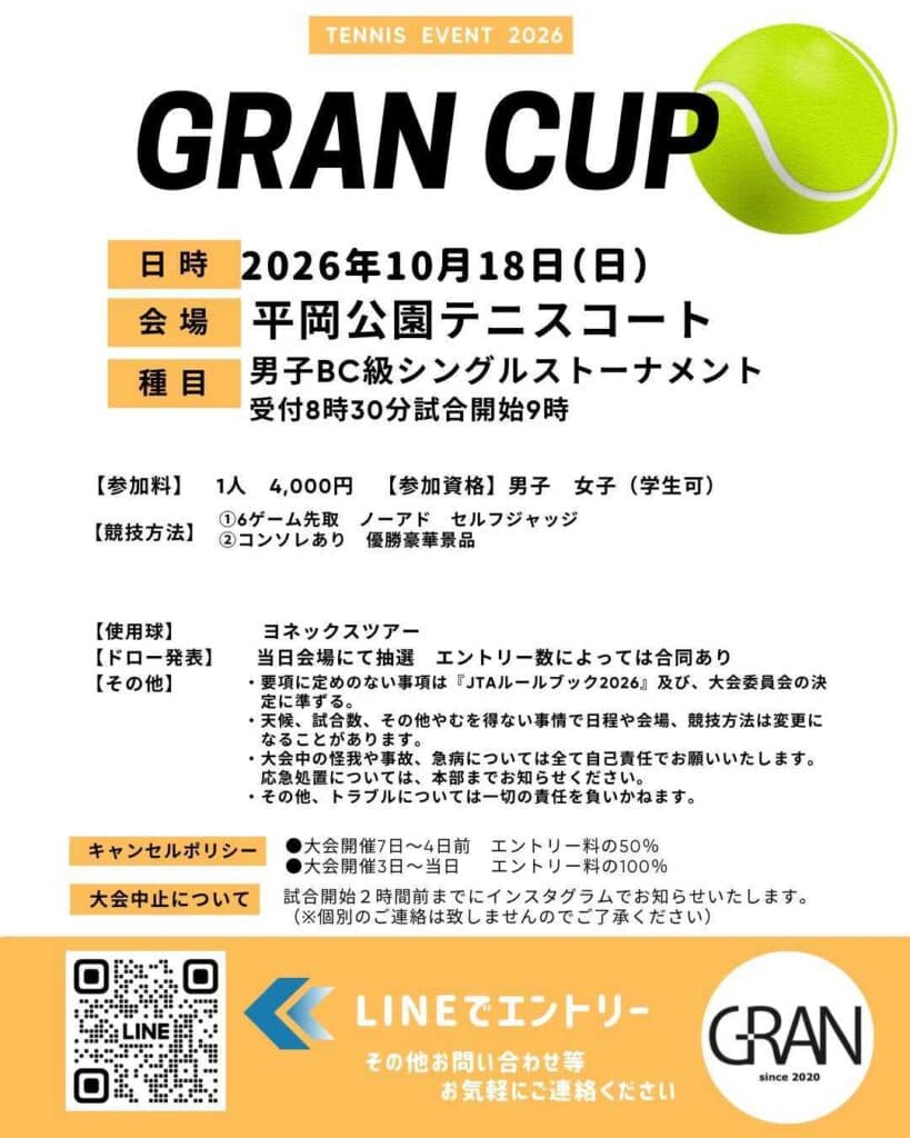 GRAN 男子BC級シングルス (平岡公園)